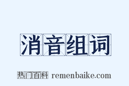 消音组词是什么意思的图片